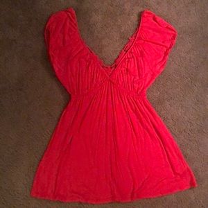 Bright crocheted back top